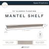 imageMCS 72Inch Mantel Master ampamp Co Walnut Woodgrain Finish Solid Wood Floating Fireplace Mantel Long Floating Shelf for Livingroom with Wood Cleat Hanging System Photo and Home Decor Display ShelfWalnut Woodgrain