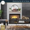 imageMCS 72Inch Mantel Master ampamp Co Walnut Woodgrain Finish Solid Wood Floating Fireplace Mantel Long Floating Shelf for Livingroom with Wood Cleat Hanging System Photo and Home Decor Display ShelfGray Woodgrain