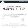 imageMCS 72Inch Mantel Master ampamp Co Walnut Woodgrain Finish Solid Wood Floating Fireplace Mantel Long Floating Shelf for Livingroom with Wood Cleat Hanging System Photo and Home Decor Display ShelfNatural Woodgrain