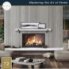 imageMCS 72Inch Mantel Master ampamp Co Walnut Woodgrain Finish Solid Wood Floating Fireplace Mantel Long Floating Shelf for Livingroom with Wood Cleat Hanging System Photo and Home Decor Display ShelfGray Woodgrain