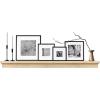imageMCS 72Inch Mantel Master ampamp Co Walnut Woodgrain Finish Solid Wood Floating Fireplace Mantel Long Floating Shelf for Livingroom with Wood Cleat Hanging System Photo and Home Decor Display ShelfGray Woodgrain