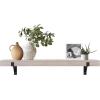 imageMCS 72Inch Mantel Master ampamp Co Walnut Woodgrain Finish Solid Wood Floating Fireplace Mantel Long Floating Shelf for Livingroom with Wood Cleat Hanging System Photo and Home Decor Display ShelfWalnut Woodgrain