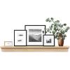 imageMCS 72Inch Mantel Master ampamp Co Walnut Woodgrain Finish Solid Wood Floating Fireplace Mantel Long Floating Shelf for Livingroom with Wood Cleat Hanging System Photo and Home Decor Display ShelfGray Woodgrain