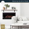imageMCS 72Inch Mantel Master ampamp Co Walnut Woodgrain Finish Solid Wood Floating Fireplace Mantel Long Floating Shelf for Livingroom with Wood Cleat Hanging System Photo and Home Decor Display ShelfWalnut Woodgrain