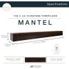 imageMCS 72Inch Mantel Master ampamp Co Walnut Woodgrain Finish Solid Wood Floating Fireplace Mantel Long Floating Shelf for Livingroom with Wood Cleat Hanging System Photo and Home Decor Display ShelfWalnut Woodgrain