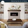 imageMCS 72Inch Mantel Master ampamp Co Walnut Woodgrain Finish Solid Wood Floating Fireplace Mantel Long Floating Shelf for Livingroom with Wood Cleat Hanging System Photo and Home Decor Display ShelfWalnut Woodgrain