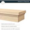 imageMCS 72Inch Mantel Master ampamp Co Walnut Woodgrain Finish Solid Wood Floating Fireplace Mantel Long Floating Shelf for Livingroom with Wood Cleat Hanging System Photo and Home Decor Display ShelfGray Woodgrain