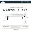 imageMCS 72Inch Mantel Master ampamp Co Walnut Woodgrain Finish Solid Wood Floating Fireplace Mantel Long Floating Shelf for Livingroom with Wood Cleat Hanging System Photo and Home Decor Display ShelfNatural Woodgrain