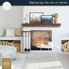 imageMCS 72Inch Mantel Master ampamp Co Walnut Woodgrain Finish Solid Wood Floating Fireplace Mantel Long Floating Shelf for Livingroom with Wood Cleat Hanging System Photo and Home Decor Display ShelfWhite Woodgrain