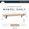 imageMCS 72Inch Mantel Master ampamp Co Walnut Woodgrain Finish Solid Wood Floating Fireplace Mantel Long Floating Shelf for Livingroom with Wood Cleat Hanging System Photo and Home Decor Display ShelfWhite Woodgrain
