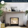 imageMCS 72Inch Mantel Master ampamp Co Walnut Woodgrain Finish Solid Wood Floating Fireplace Mantel Long Floating Shelf for Livingroom with Wood Cleat Hanging System Photo and Home Decor Display ShelfWalnut Woodgrain