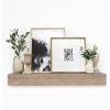 imageMCS 72Inch Mantel Master ampamp Co Walnut Woodgrain Finish Solid Wood Floating Fireplace Mantel Long Floating Shelf for Livingroom with Wood Cleat Hanging System Photo and Home Decor Display ShelfGray Woodgrain