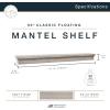 imageMCS 72Inch Mantel Master ampamp Co Walnut Woodgrain Finish Solid Wood Floating Fireplace Mantel Long Floating Shelf for Livingroom with Wood Cleat Hanging System Photo and Home Decor Display ShelfWalnut Woodgrain