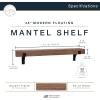 imageMCS 72Inch Mantel Master ampamp Co Walnut Woodgrain Finish Solid Wood Floating Fireplace Mantel Long Floating Shelf for Livingroom with Wood Cleat Hanging System Photo and Home Decor Display ShelfGray Woodgrain