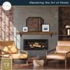 imageMCS 72Inch Mantel Master ampamp Co Walnut Woodgrain Finish Solid Wood Floating Fireplace Mantel Long Floating Shelf for Livingroom with Wood Cleat Hanging System Photo and Home Decor Display ShelfNatural Woodgrain