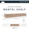 imageMCS 72Inch Mantel Master ampamp Co Walnut Woodgrain Finish Solid Wood Floating Fireplace Mantel Long Floating Shelf for Livingroom with Wood Cleat Hanging System Photo and Home Decor Display ShelfGray Woodgrain