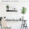 imageMCS Floating Shelf Room Decor Wooden Shelf Black 24 x 8 InchBlack