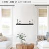 imageMCS Floating Shelf Room Decor Wooden Shelf Black 24 x 8 InchBlack
