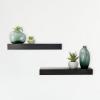 imageMCS Floating Shelf Room Decor Wooden Shelf Black 24 x 8 InchBlack