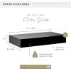 imageMCS Floating Shelf Room Decor Wooden Shelf Black 24 x 8 InchBlack