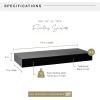 imageMCS Floating Shelf Room Decor Wooden Shelf Black 24 x 8 InchBlack