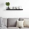 imageMCS Floating Shelf Room Decor Wooden Shelf Black 24 x 8 InchBlack