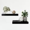 imageMCS Floating Shelf Room Decor Wooden Shelf Black 24 x 8 InchBlack