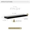imageMCS Floating Shelf Room Decor Wooden Shelf Black 24 x 8 InchBlack