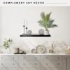 imageMCS Floating Shelf Room Decor Wooden Shelf Black 24 x 8 InchBlack