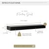imageMCS Floating Shelf Room Decor Wooden Shelf Black 24 x 8 InchBlack