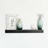 imageMCS Floating Shelf Room Decor Wooden Shelf Black 24 x 8 InchBlack