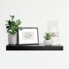 imageMCS Floating Shelf Room Decor Wooden Shelf Black 24 x 8 InchBlack