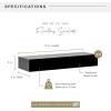 imageMCS Floating Shelf Room Decor Wooden Shelf Black 24 x 8 InchBlack