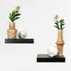 imageMCS Floating Shelf Room Decor Wooden Shelf Black 24 x 8 InchBlack