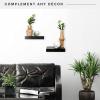 imageMCS Floating Shelf Room Decor Wooden Shelf Black 24 x 8 InchBlack