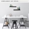 imageMCS Floating Shelf Room Decor Wooden Shelf Black 24 x 8 InchBlack