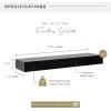 imageMCS Floating Shelf Room Decor Wooden Shelf Black 24 x 8 InchBlack