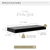 imageMCS Floating Shelf Room Decor Wooden Shelf Black 24 x 8 InchBlack