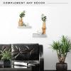 imageMCS Floating Shelf Room Decor Wooden Shelf Black 24 x 8 InchGrey