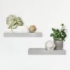 imageMCS Floating Shelf Room Decor Wooden Shelf Black 24 x 8 InchGrey