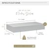imageMCS Floating Shelf Room Decor Wooden Shelf Black 24 x 8 InchGrey
