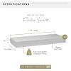 imageMCS Floating Shelf Room Decor Wooden Shelf Black 24 x 8 InchGrey