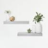 imageMCS Floating Shelf Room Decor Wooden Shelf Black 24 x 8 InchGrey