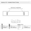 imageMCS Floating Shelf Room Decor Wooden Shelf Black 24 x 8 InchWhite