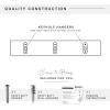 imageMCS Floating Shelf Room Decor Wooden Shelf Black 24 x 8 InchWhite
