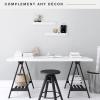 imageMCS Floating Shelf Room Decor Wooden Shelf Black 24 x 8 InchWhite