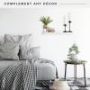 imageMCS Floating Shelf Room Decor Wooden Shelf Black 24 x 8 InchWhite