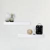 imageMCS Floating Shelf Room Decor Wooden Shelf Black 24 x 8 InchWhite