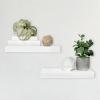 imageMCS Floating Shelf Room Decor Wooden Shelf Black 24 x 8 InchWhite