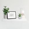 imageMCS Floating Shelf Room Decor Wooden Shelf Black 24 x 8 InchWhite